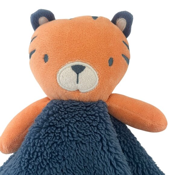 Chick Pea Tiger Lovey Security Blanket Plush Blue Orange Baby Comforter‎ Toy - Picture 6 of 6